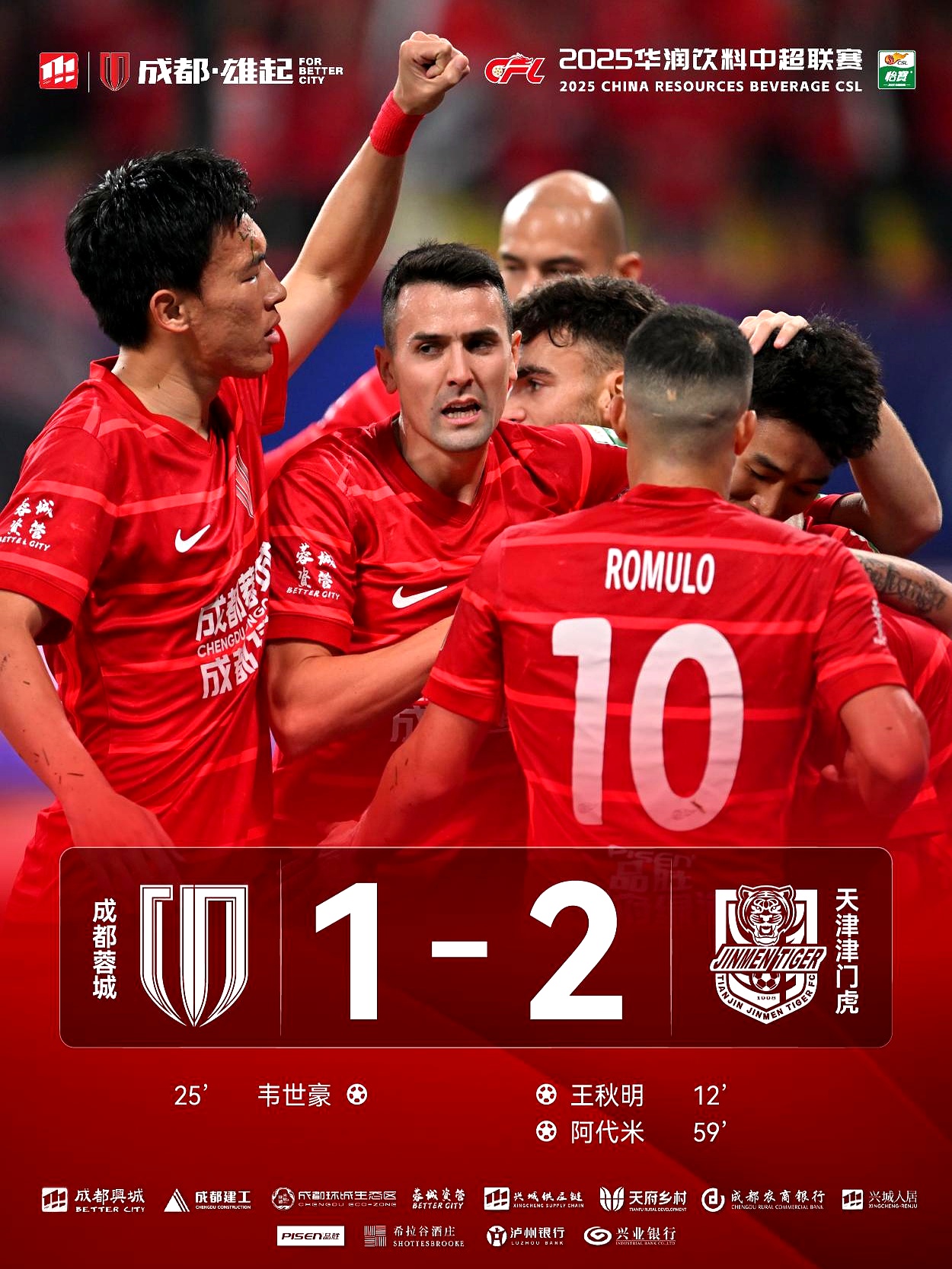 天津主场告捷，球员战无不胜马到功成