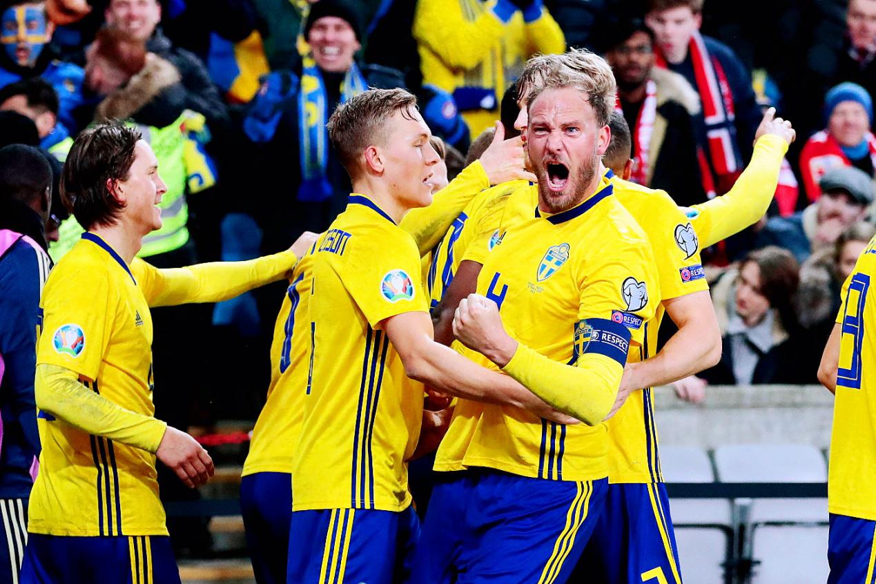 瑞典战胜格鲁吉亚，实现小组三连胜